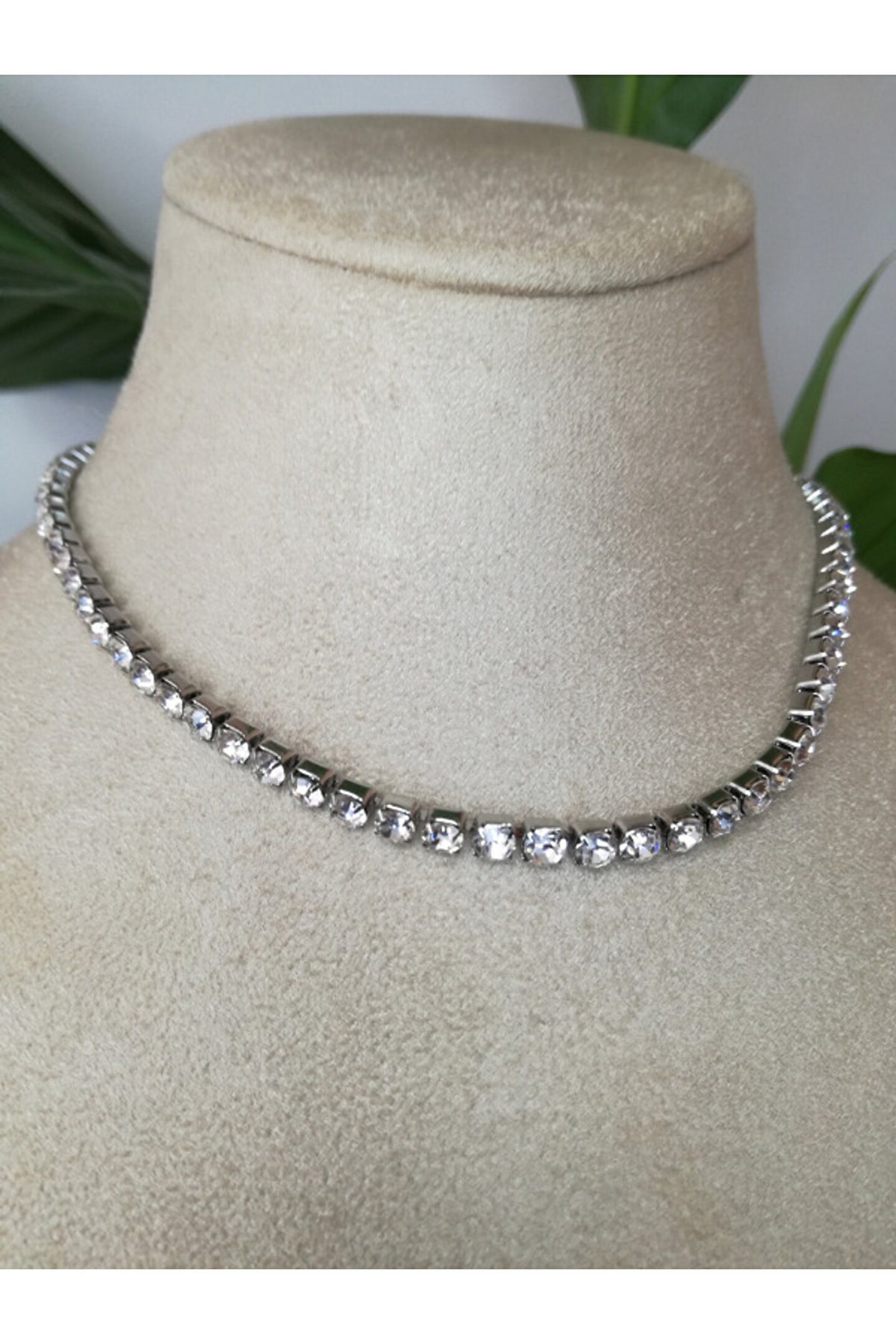ZENGER BİJOUTERİE Ozel Su Yolu Tasarim Tasli Ince Silver Kaliteli Paslanmaz Celik Kolye Stainless Stell