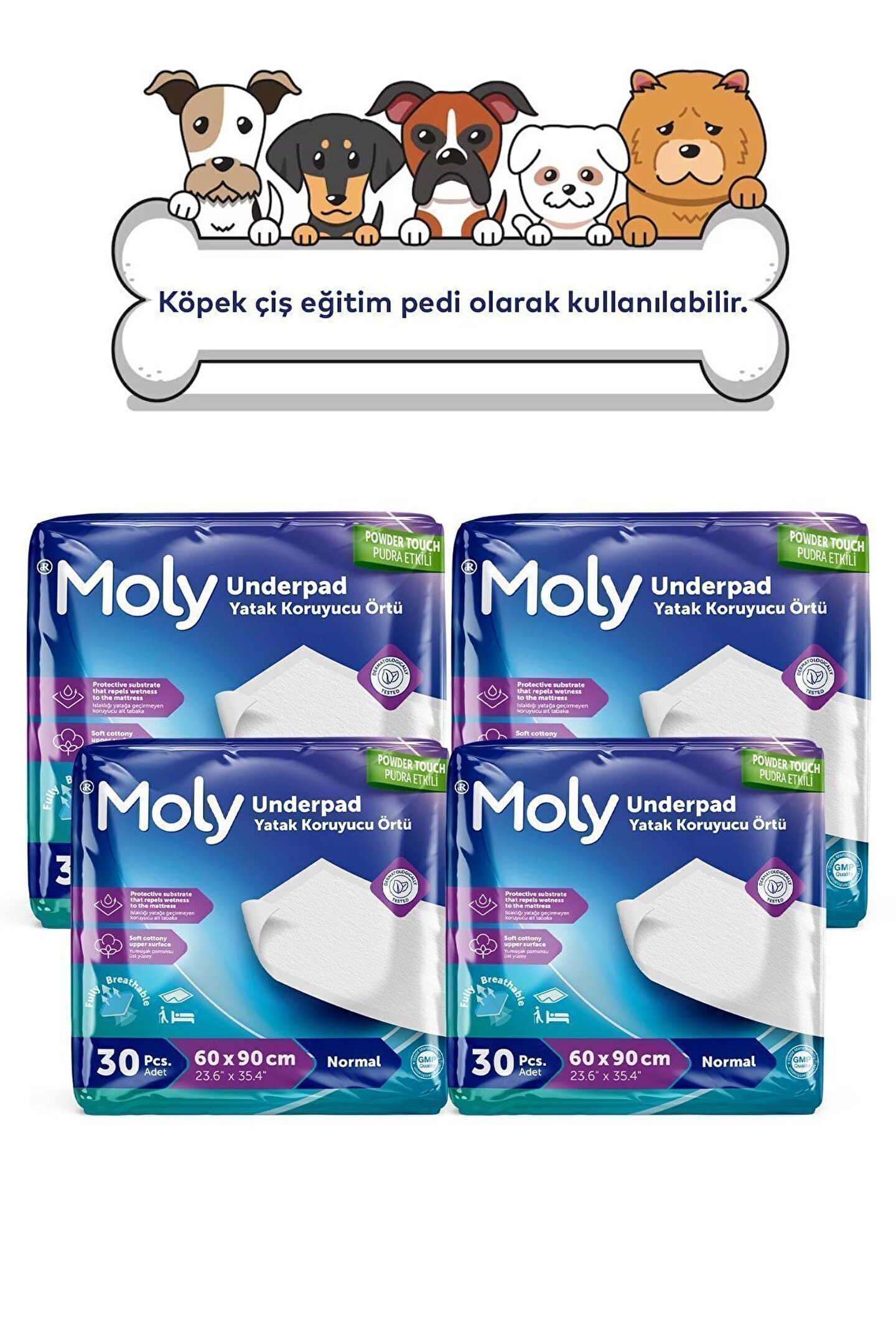 Yatak Koruyucu Örtü 60x90 Cm 30lu X4 Adet
