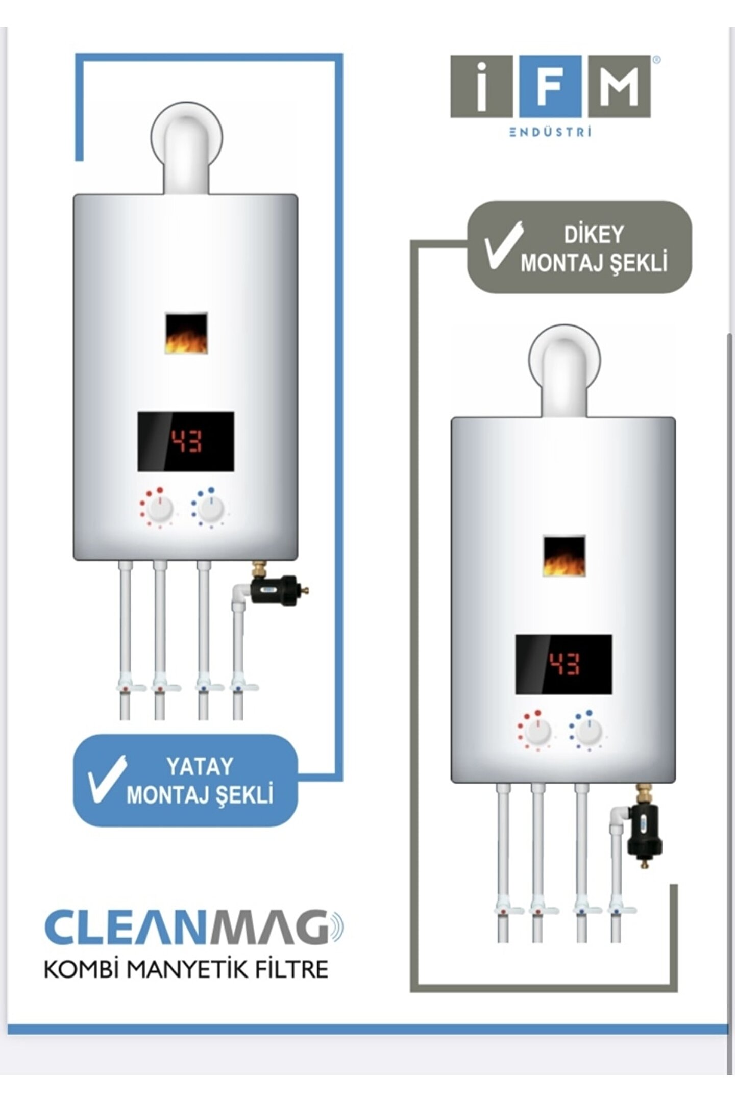 Cleanmag Kombi Manyetik Filtre- 3/4'' (dn20) -mıknatısl | Vartabi