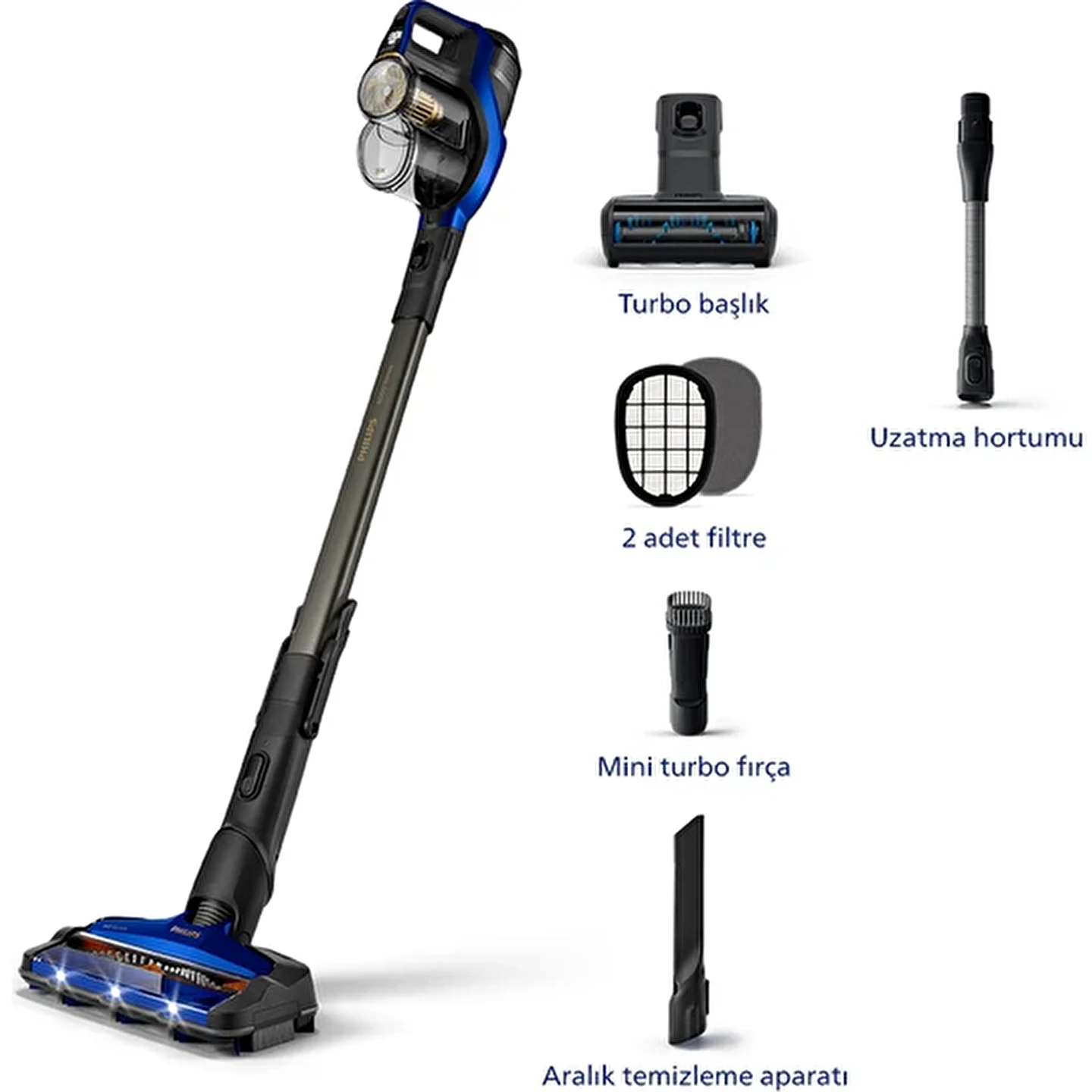 Philips PHİLİPS XC8349 AQUA PLUS KABLOSUZ ELEKTRİKLİ SÜPÜRGE MAVİ