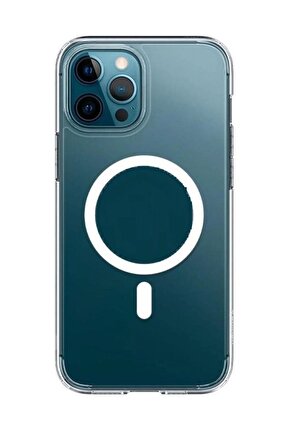 Iphone 13 Pro Uyumlu Şeffaf Mat Magsafe Kılıf Pc-1660
