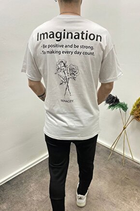 Imagination Baskılı Oversize Geniş Kalıp Tshirt