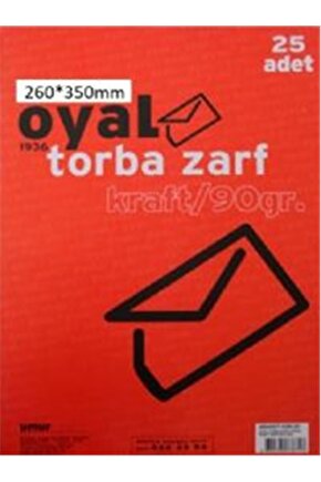 26x35 cm Torba Zarf Kraft 25li Paket