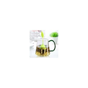 Melf Shop Silikon Paslanmaz Çelik Yaprak Çay Süzgeci Çay Kaşığı Demlik Topu Bitki Çayı Filtresi