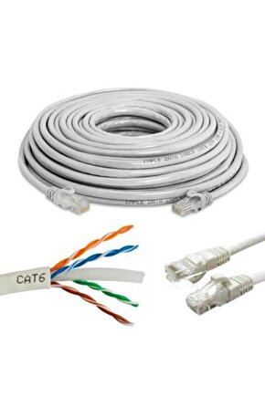 Cat6 Ethernet Kablosu 23 Awg Uçları Hazır Internet Kablosu-2 Metre