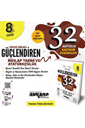 8. Sınıf Güçlendiren T.c. Inkılap Tarihi Ve Atatürkçülük 32 Haftalık Deneme