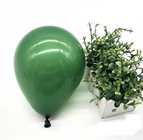 Metalik 12inç Koyu yeşil  Balon 10 Adet