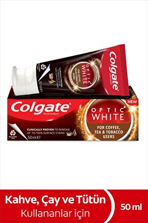 Optic White Kahve, Çay Ve Tütün Kullanıcıları Için Beyazlatıcı Diş Macunu 50 ml