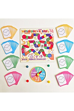 Matlandiya - 8. Sınıf Kutu Oyunu - Matematik Işlem Eğitici Eğlenceli Beceri Oyunu