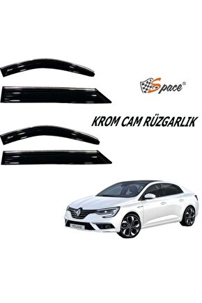 Renault Megane 3 Krom Cam Rüzgarlığı  Caru432