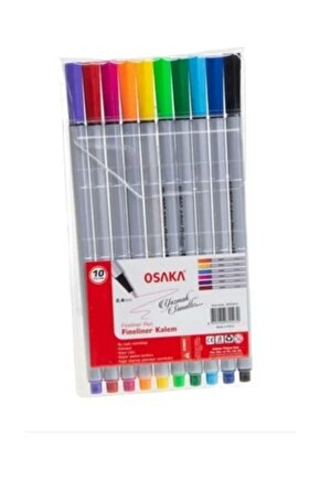 Iğne Ince Uçlu Keçeli Kalem Fineler Pen 10lu Karışık Renk