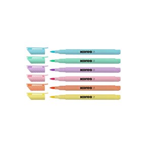 Kores Pastel Fırça Uçlu Kalem 6lı Set 