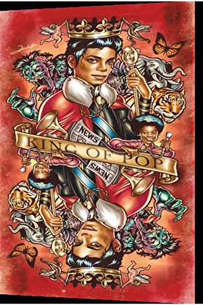 King Of Pop Michael Jackson Retro Ahşap Poster