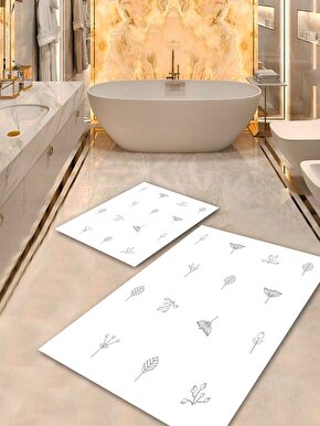 Şölen Halı Banyo Paspas Klozet Takımı 2  Li 60x100 40x60 