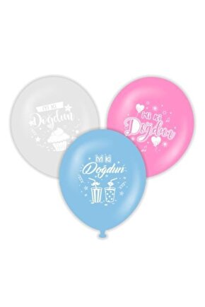 Iyi Ki Doğdun Temalı 12 Inç Balon Karışık Renk 5 Adet