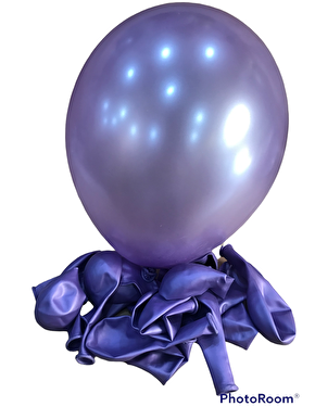 metalik lila balon 12 inç 10 adet