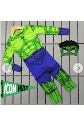 Yeşil Dev Hulk Adam Çocuk Kostümü 11-12 Yaş