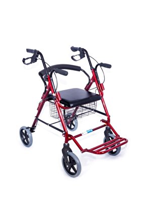 Ayak Pedallı Alüminyum Rolatör Yürüteç - Tekerlekli Sandalye Gibi Kullanma Imkanı