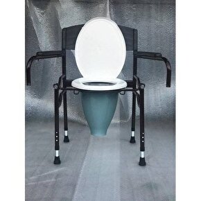 Kolları Açılan Hasta Tuvalet Sandalyesi