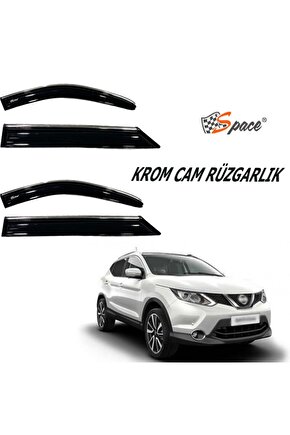 Krom Cam Rüzgarlığı Nissan Qashqai 2008-2015 Caru401