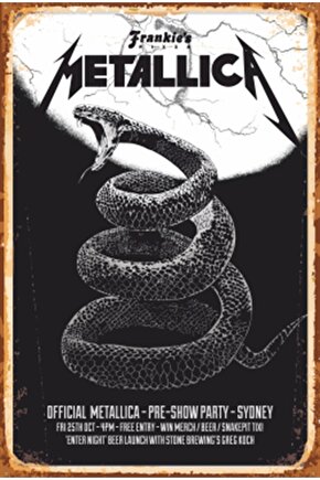 Metallica Sdney Konser Afişi Retro Ahşap Poster