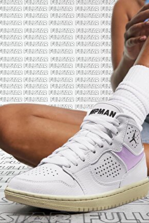 Jordan Access GS Leather Unisex Sneaker White Hakiki Deri Bilekli Jordan Spor Ayakkabı