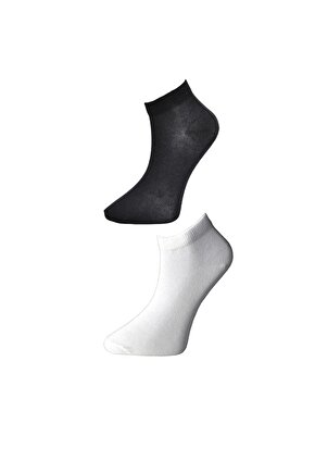 Kadın Siyah Ve Beyaz Bilek Çorap 12 Çift