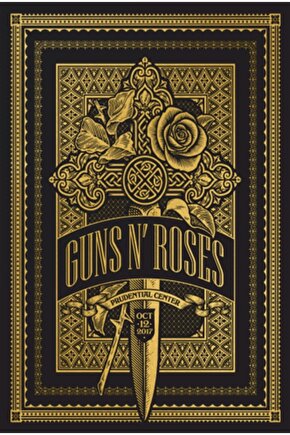 Guns N Roses -4 Müzik Grubu Retro Ahşap Poster
