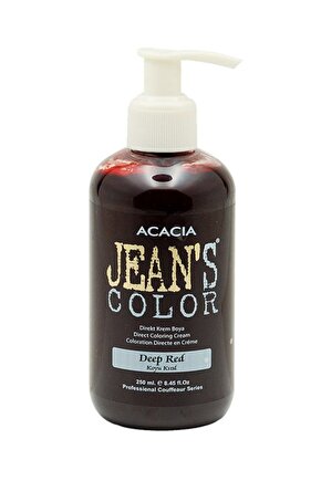 Jeans Color Koyu Kızıl 250ml. Deep Red Amonyaksız Balyaj Renkli Saç Boyası
