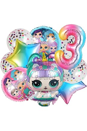 Lol Surprise 3 Yaş Balon Seti Lol Bebek Balon Seti Lol Doğum Günü Parti Seti
