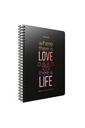 Life Book 19x26 100 Yaprak Kareli Karton Kapaklı Spiralli Defter 3647