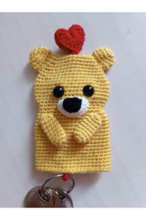 Ayıcık amigurumi anahtarlık