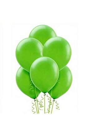 Metalik 12inç Yeşil Balon 10 Adet