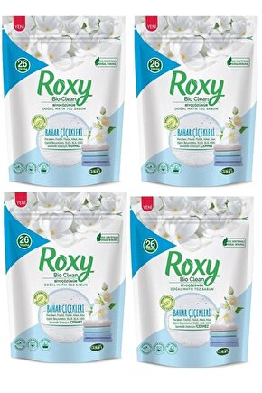 Roxy Bio Clean Matik Sabun Tozu Bahar Çiçekleri 800 G X 4lü