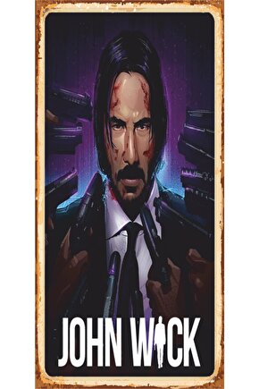 John Wick Mini Retro Ahşap Poster