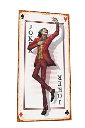 The Joker Oyun Kağıdı Mini Retro Ahşap Poster