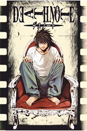 Anime Manga Death Note Retro Ahşap Poster