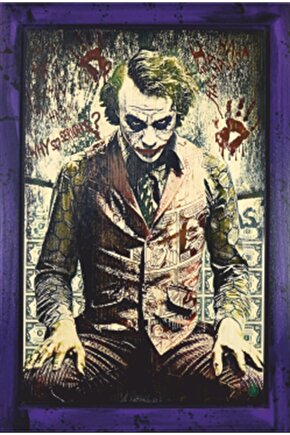 The Joker Sinema Retro Ahşap Poster
