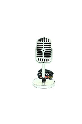 Karaoke Mikrofon Silver Speaker Hediyelik