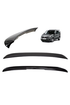 Fiat Doblo 2 3 Bagaj Üstü Spoiler Siyah Boyalı Plastik 2010  2022