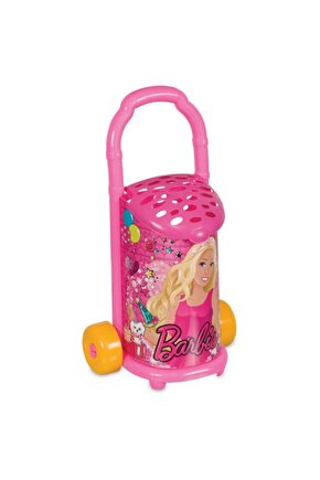 Kız Çocuk  Pembe  Barbie Pazar Arabası