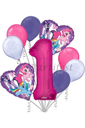 My Little Ponny Balon Set My Little Ponny Folyo Balon Set Konsept Doğum Günü Set 1 Yaş Balon