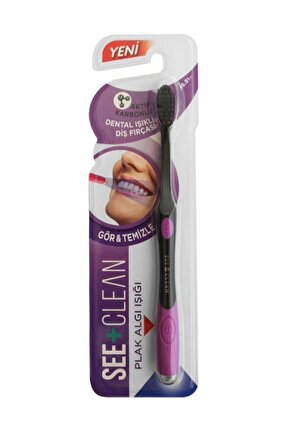 See+clean Plak Algı Işıklı Diş Fırçası Pembe