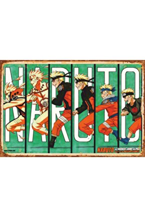 Naruto Jump Anime Retro Ahşap Poster 753
