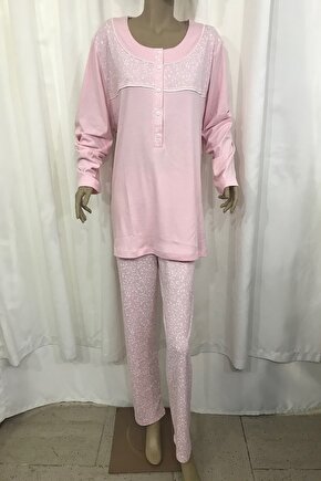 Nena Bayan Ultra Battal Patlı Pijama Takım-14275-Somon