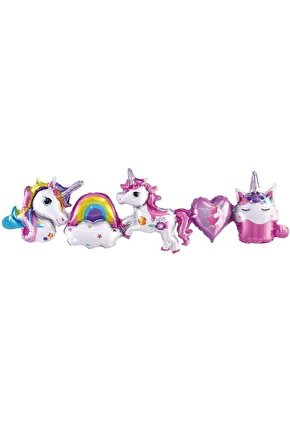 Unicorn Konsept Folyo Balon Doğum Günü