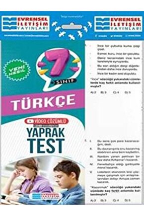 7.sınıf Türkçe Yaprak Test Yeni Nesil - Evrensel Iletişim Yayınları