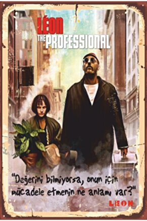 The Leon Mathilda Sinema Retro Ahşap Poster