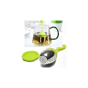 Lisinya Silikon Paslanmaz Çelik Yaprak Çay Süzgeci Çay Kaşığı Demlik Topu Bitki Çayı Filtresi  (Lisinya)