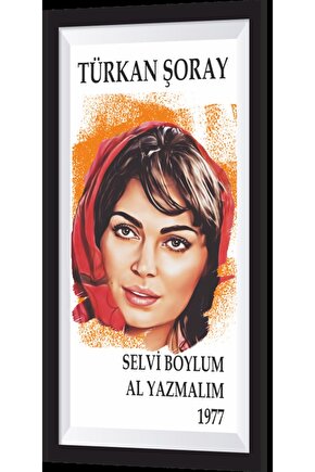 Türkan Şoray Yeşilçam Temalı Çerçeve Görünümlü Mini Ahşap Poster